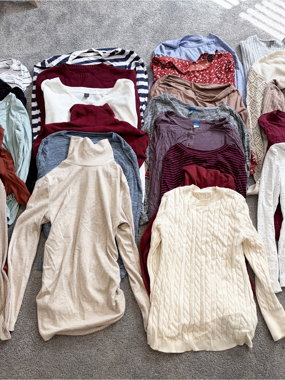Maternity Fall / Winter Shirt Lot